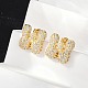 Brass Micro Pave Cubic Zirconia Stud Earrings&nbsp;EJEW-Z091-04G-W-4