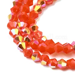 AB Color Plated Opaque Glass Beads Strands&nbsp;GLAA-G127-02O