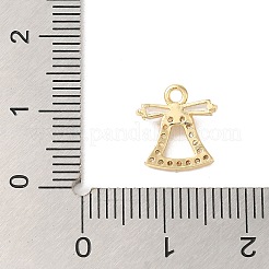 Christmas Theme Brass Micro Pave Cubic Zirconia Charms &nbsp;KK-P278-02B-G