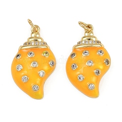 Brass Micro Pave Cubic Zirconia Pendants&nbsp;KK-L241-21G
