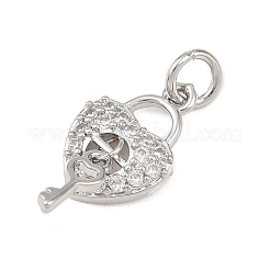 Brass Micro Pave Cubic Zirconia Charms&nbsp;KK-G544-13P