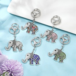 Alloy Rhinestone Keychain&nbsp;KEYC-YW00178-01