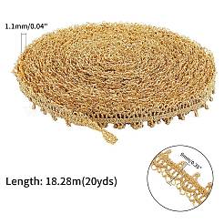 Lace Trim Nylon Ribbon&nbsp;SRIB-WH0007-01
