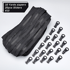 Nylon Closed-end Zipper and Resin Zipper Sliders Zipper Head&nbsp;DIY-BC0011-68