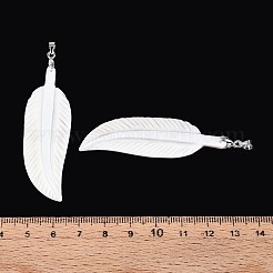 Natural Freshwater Shell Carved Big Pendants&nbsp;SHEL-N038-20P