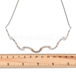 304 Stainless Steel Wavy Line Choker Slider Necklaces&nbsp;NJEW-Z106-01P