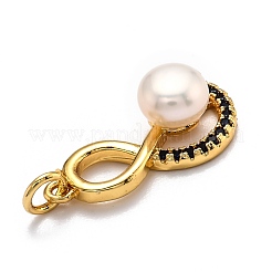 Brass Micro Pave Cubic Zirconia Pendants&nbsp;ZIRC-O039-17G