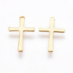 304 Stainless Steel Tiny Cross Charms&nbsp;X-STAS-P220-08G