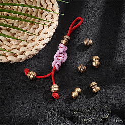8Pcs 4 Styles Outdoor EDC Tool Brass Parachute Rope European Beads&nbsp;KK-NB0003-64