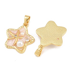Brass Enamel Pendants&nbsp;KK-CBAEBFB-10G-01