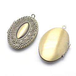 Brass Locket Pendants&nbsp;KK-F717-05AB-NR