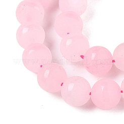 Frosted Natural White Jade Beads Strands&nbsp;G-T138-8mm-209E