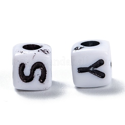 White Opaque Acrylic Beads&nbsp;MACR-R869-02-M