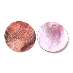 Spray Painted Natural Akoya Shell Pendants&nbsp;SHEL-F007-15B-14