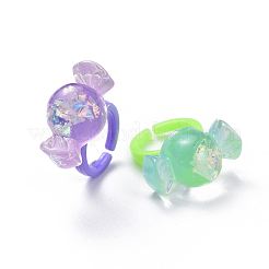Acrylic Cuff Finger Rings&nbsp;RJEW-JR00272-M