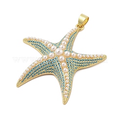 Rack Plating Brass Pave Cubic Zirconia Pendants&nbsp;KK-Z074-14G