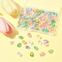 100Pcs Transparent Glass Charms&nbsp;GLAA-FS0002-18