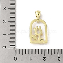 Rack Plating Brass Micro Pave Cubic Zirconia Pendants&nbsp;KK-C052-02C-G