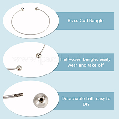 10Pcs Stainless Steel Cuff Torque Bangle Making&nbsp;STAS-SC0021-17