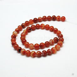 Natural Red Agate Bead Strands&nbsp;G-G880-05-10mm