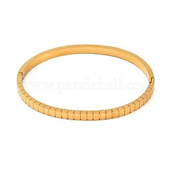 Ion Plating(IP) 304 Stainless Steel Hinged Bangles for Women&nbsp;BJEW-D048-12G