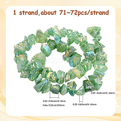 1 Strand Electroplated Natural Quartz Beads Strands&nbsp;G-PA0001-18C