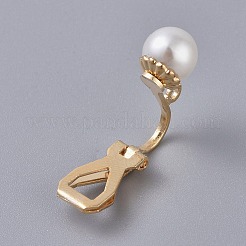 Brass Clip-on Earring Findings&nbsp;KK-WH0033-63G