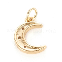 Brass Micro Pave Clear Cubic Zirconia Pendants&nbsp;X-KK-O126-22G