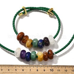 Rondelle Chakra Natural Gemstone Beads Bracelets & Necklaces Sets&nbsp;G-P561-01G-02