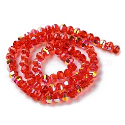 Transparent Electroplate Glass Beads Strands&nbsp;GLAA-Q099-C01-M01