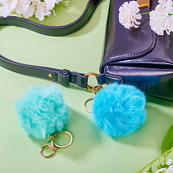 2Pcs 2 Colors Alloy Keychains&nbsp;KEYC-TA0004-68B
