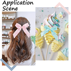 40Pcs 4 Colors Bowknot Polyester Ornament Accessories&nbsp;DIY-SP0004-80