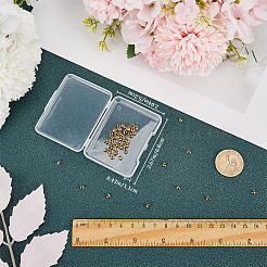 80Pcs PVD Vacuum Plating 304 Stainless Steel Crimp Beads Covers&nbsp;STAS-CN0001-66