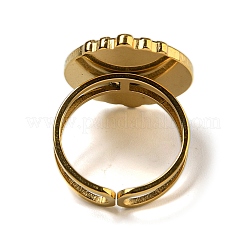 Ion Plating(IP) 304 Stainless Steel Open Cuff Rings&nbsp;STAS-Z060-17G-03