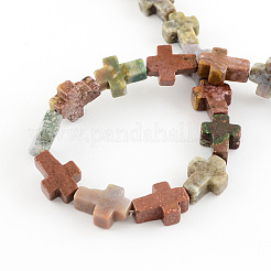 Natural Indian Agate Bead Strands&nbsp;G-R185-8x12mm-05