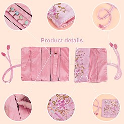 2Pcs 2 Colors Embroidery Silk Roll Bags&nbsp;ABAG-PH0001-26