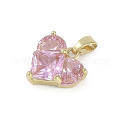 Rarl 18K Gold Plated Brass Micro Pave Cubic Zirconia Charms&nbsp;KK-Z078-31G-01