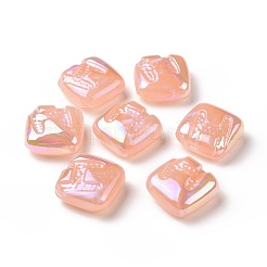 Rainbow Iridescent Plating Acrylic Beads&nbsp;OACR-A010-06D