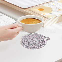 2Pcs 2 Colors Cotton Cup Mats&nbsp;AJEW-LP0006-26A