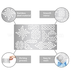 2Pcs 2 Styles Stainless Steel Cutting Dies Stencils&nbsp;DIY-WH0378-003