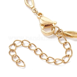 304 Stainless Steel Rhombus Link Chains Bracelets for Women&nbsp;BJEW-JB12925