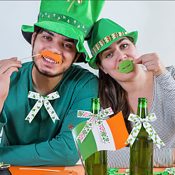 40 Yards 8 Styles Saint Patrick's Day Single Face Printed Polyester Ribbon&nbsp;OCOR-PH0005-55