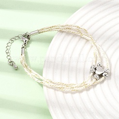 Polyester Multi-Strand Bracelets&nbsp;FB-CBA983F-02P