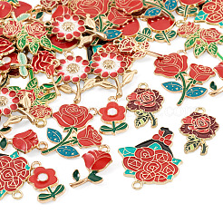 48Pcs 12 Styles Alloy Enamel Pendants&nbsp;ENAM-TA0004-12