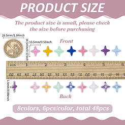48Pcs 8 Colors Star Computerized Embroidery Cloth Self Adhesive Patches&nbsp;PATC-FG0002-90