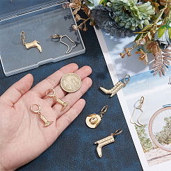Cowboy Themed Alloy Hoop Earrings for Women&nbsp;EJEW-UN0002-52