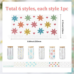 6Pcs 6 Styles PVC Plastic Waterproof Decorative Sticker Labels&nbsp;DIY-SP0004-92