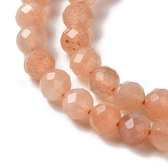 Natural Peach Moonstone Beads Strands&nbsp;G-F619-19A-3mm