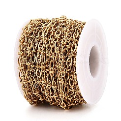 304 Stainless Steel Textured Oval Link Chains&nbsp;CHS-N005-06D-G