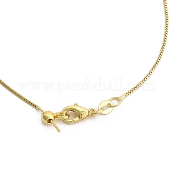 0.9mm Adjustable Slider Brass Box Chain Necklaces for Men Women&nbsp;NJEW-G160-21G
